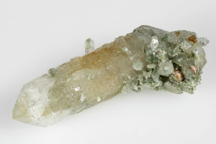 Quartz Crystal With Genthelvite & Loellingite - Inner Mongolia #180277